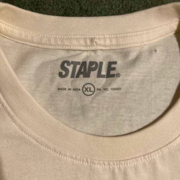 Staple Pigeon company world renown pigeon company cream tee size XL - Picture 3 of 4